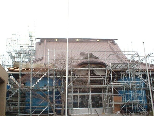 寺院改修工事